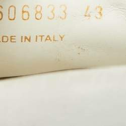 Pre Owned Saint Laurent Andy Size 43 White Leather Lace Up Sneakers