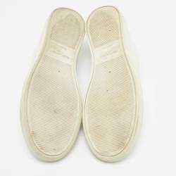 Pre Owned Saint Laurent Andy Size 43 White Leather Lace Up Sneakers