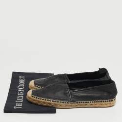 مملوكة مسبقًا حذاء إسبادريل سان لوران كاساندرا جلد أسود مقاس 41