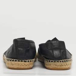 مملوكة مسبقًا حذاء إسبادريل سان لوران كاساندرا جلد أسود مقاس 41