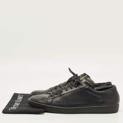 Pre Owned حذاء رياضي سان لوران باريس منخفض من أعلى كورت كلاسيك ياه بيبي شهير أسود مقاس 41.5