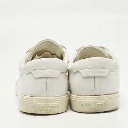 مملوكة مسبقًا حذاء رياضي أندي سان لوران جلد أبيض برباط مقاس 43.5