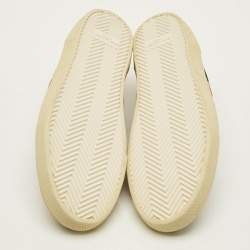 Pre Owned Saint Laurent Court Classic Size 43.5 Multicolor Canvas Lace Up Sneakers