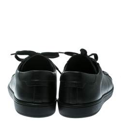 Saint Laurent Paris Black Leather Low Top Sneakers Size 41