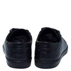 Pre Owned Saint Laurent Paris Black Leather Low Top Sneakers Size 42