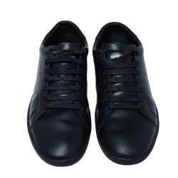 Pre Owned Saint Laurent Paris Black Leather Low Top Sneakers Size 42