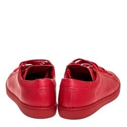 Saint Laurent Red Leather Andy Low Top Sneakers Size 41