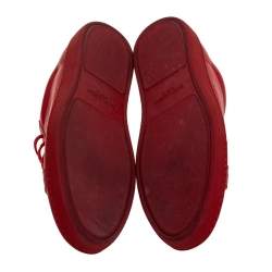 Saint Laurent Red Leather Andy Low Top Sneakers Size 41