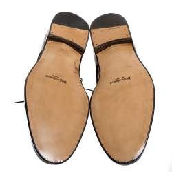 Pre Owned Saint Laurent Paris Black Leather Simon Lace Up Derby Size 44.5