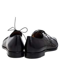 Pre Owned Saint Laurent Paris Black Leather Simon Lace Up Derby Size 44.5