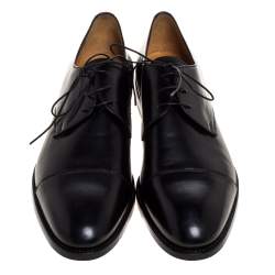 Pre Owned Saint Laurent Paris Black Leather Simon Lace Up Derby Size 44.5