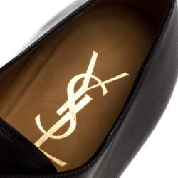 Pre Owned Saint Laurent Paris Black Leather Simon Lace Up Derby Size 44.5