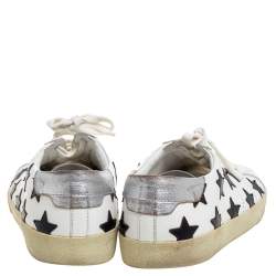 Pre Owned Saint Laurent White Leather Star Court Classic California Sneakers Size 45