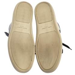 Pre Owned حذاء رياضي سان لوران كورت كلاسيك مرتفع من أعلى جلد ابيض مقاس 41