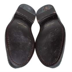 Saint Laurent Green Leather Penny Slip On Loafers Size 42
