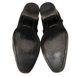 Saint Laurent Black Suede Ankle Boots Size 42
