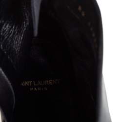 Saint Laurent Black Leather Pointed Toe Ankle Boots Size 42