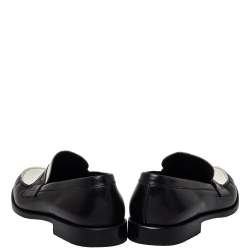 Saint Laurent Monochrome Leather Penny Slip On Loafers Size 42.5