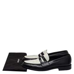 Saint Laurent Monochrome Leather Penny Slip On Loafers Size 42.5