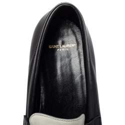 Saint Laurent Monochrome Leather Penny Slip On Loafers Size 42.5
