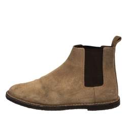 Saint Laurent Beige Suede Chelsea Ankle Boots Size 42 