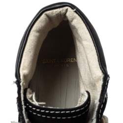 Saint Laurent Black Suede And Leather High Top Sneakers Size 42