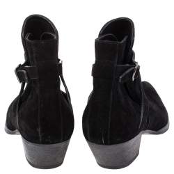 Saint Laurent Paris Black Suede Blake Jodhpur Ankle Boots Size 43.5