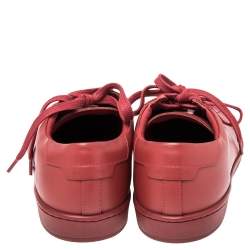 Saint Laurent Red Leather SL/01 Low Top Sneakers Size 42