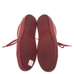Saint Laurent Red Leather SL/01 Low Top Sneakers Size 42