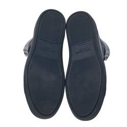 Pre Owned Saint Laurent Blue Leather Signature Court Classic SL/01H High Top Sneakers Size 42