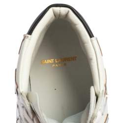 Saint Laurent White Leather California High Top Sneakers Size 42