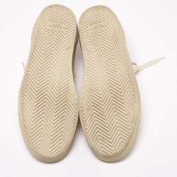 Saint Laurent White Canvas And Leather Court Classic Low-Top Sneakers Size 43