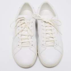 Saint Laurent White Leather Andy Low-Top Sneakers Size 41