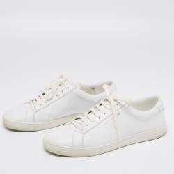 Saint Laurent White Leather Andy Low-Top Sneakers Size 41