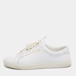 Saint Laurent White Leather Andy Low-Top Sneakers Size 41