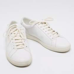 Saint Laurent White Leather Andy Low-Top Sneakers Size 41