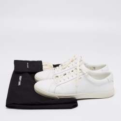 Saint Laurent White Leather Andy Low-Top Sneakers Size 41