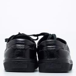 مملوكة مسبقًا Saint Laurent Paris Black leather Cap Toe Low Top Sneakers Size 41 