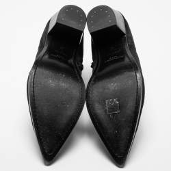 Saint Laurent Black Suede Wyatt Cowboy Boots Size 46