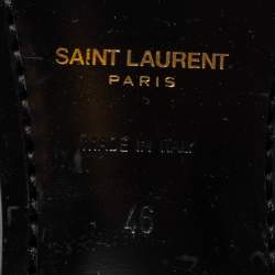 Saint Laurent Black Suede Wyatt Cowboy Boots Size 46