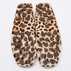Saint Laurent Tri-Color Animal Print Calf Hair Tassel Bow Loafers Size 43