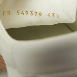 Saint Laurent White Perforated Leather Court Classic Low-Top Sneakers Size 43.5