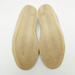 Pre Owned حذاء رياضي سان لوران كورت كلاسيك جلد وسويدي وردي عنق منخفض بشعار الماركة مقاس 42