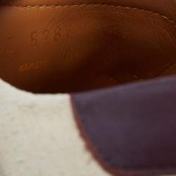 مملوكة مسبقًا Saint Laurent Grey/Brown Suede And Leather Lace Up Sneakers Size 41