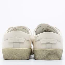 Saint Laurent Off-White Canvas Logo Court Classic Low-Top Sneakers Size 40