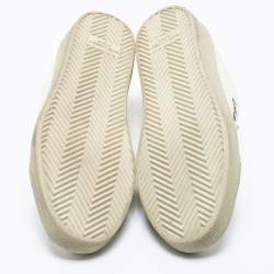 Saint Laurent Off-White Canvas Logo Court Classic Low-Top Sneakers Size 40