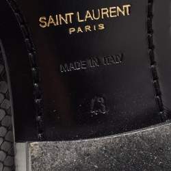 Saint Laurent Black Python Leather Lukas Boots Size 43