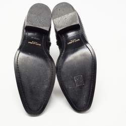 Saint Laurent Black Python Leather Lukas Boots Size 43