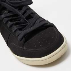 Saint Laurent Black Suede High Top Sneakers Size 42