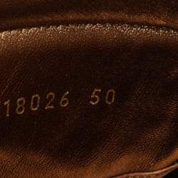 Saint Laurent Gold Leather High Top Sneaker Size 50
